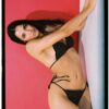 Topuri de bikini triunghiulare strălucitoare Topuri de bikini triunghiulare strălucitoare