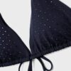 Topuri de bikini triunghiulare strălucitoare Topuri de bikini triunghiulare strălucitoare