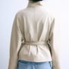 Trench cu guler înalt, aspect piele Trench cu guler înalt, aspect piele