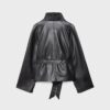 Trench cu guler înalt, aspect piele Trench cu guler înalt, aspect piele