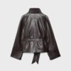 Trench cu guler înalt, aspect piele Trench cu guler înalt, aspect piele