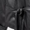 Trench cu guler înalt, aspect piele Trench cu guler înalt, aspect piele
