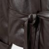 Trench cu guler înalt, aspect piele Trench cu guler înalt, aspect piele