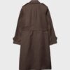Trench lung cu un singur rând de nasturi Trench lung cu un singur rând de nasturi
