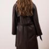 Trench lung din imitație de piele Trench lung din imitație de piele