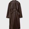 Trench lung din imitație de piele Trench lung din imitație de piele