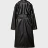 Trench lung din imitație de piele Trench lung din imitație de piele