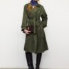 Trench lung din imitație de piele de căprioară Trench lung din imitație de piele de căprioară