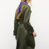 Trench lung din imitație de piele de căprioară Trench lung din imitație de piele de căprioară