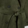 Trench lung din imitație de piele de căprioară Trench lung din imitație de piele de căprioară