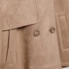 Trench scurt din imitație de piele de căprioară Trench scurt din imitație de piele de căprioară