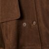 Trench scurt din imitație de piele de căprioară Trench scurt din imitație de piele de căprioară