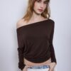 Tricou asimetric din modal Tricou asimetric din modal
