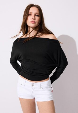 Tricou asimetric din modal Tricou asimetric din modal