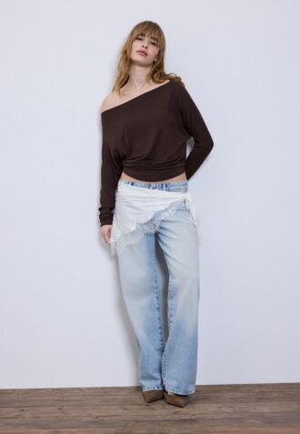 Tricou asimetric din modal Tricou asimetric din modal