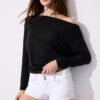 Tricou asimetric din modal Tricou asimetric din modal
