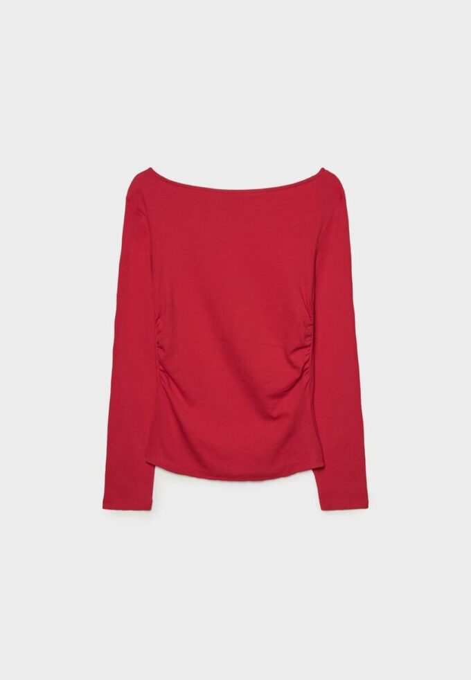 Tricou cu mâneci lungi și drapaj