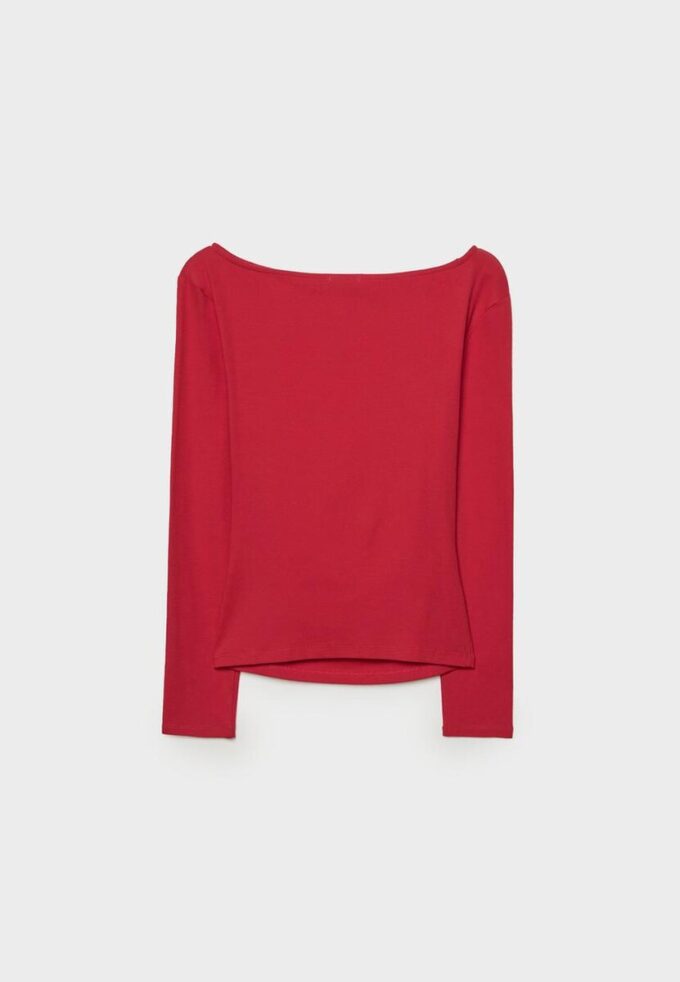 Tricou cu mâneci lungi și drapaj