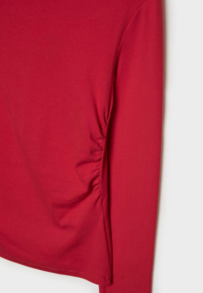 Tricou cu mâneci lungi și drapaj