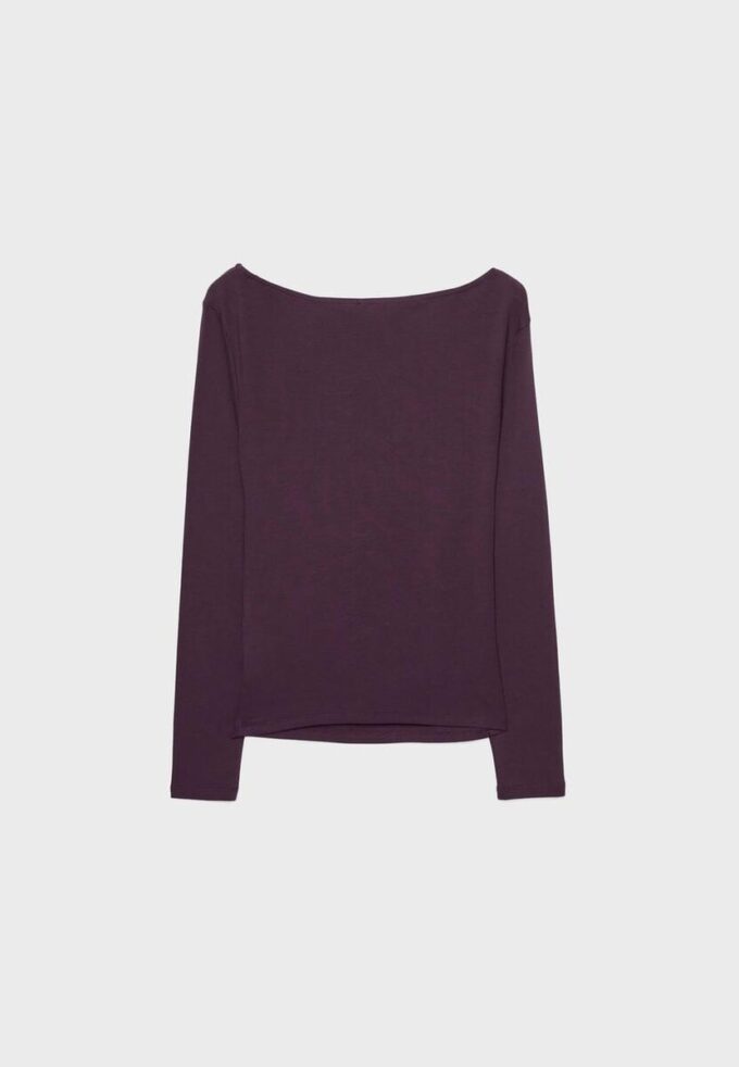 Tricou cu mâneci lungi și drapaj