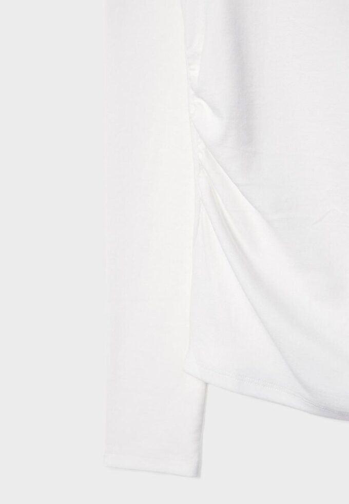Tricou cu mâneci lungi și drapaj