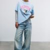 Tricou cu mâneci scurte, cu imprimeu și aplicație Tricou cu mâneci scurte, cu imprimeu și aplicație