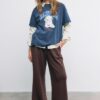 Tricou cu mâneci scurte, cu imprimeu și aplicație Tricou cu mâneci scurte, cu imprimeu și aplicație