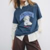 Tricou cu mâneci scurte, cu imprimeu și aplicație Tricou cu mâneci scurte, cu imprimeu și aplicație