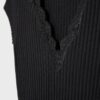 Tricou cu mâneci scurte, decolteu în V și dantelă Tricou cu mâneci scurte, decolteu în V și dantelă