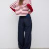 Tricou cu mâneci scurte și imprimeuri în dungi Tricou cu mâneci scurte și imprimeuri în dungi