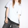Tricou cu mâneci scurte și tiv din dantelă Tricou cu mâneci scurte și tiv din dantelă
