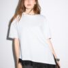 Tricou cu mâneci scurte și tiv din dantelă Tricou cu mâneci scurte și tiv din dantelă