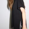 Tricou cu mâneci scurte și tiv din dantelă Tricou cu mâneci scurte și tiv din dantelă