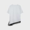 Tricou cu mâneci scurte și tiv din dantelă Tricou cu mâneci scurte și tiv din dantelă