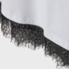 Tricou cu mâneci scurte și tiv din dantelă Tricou cu mâneci scurte și tiv din dantelă