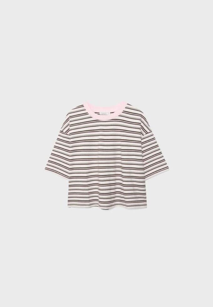 Tricou cu mâneci scurte în dungi