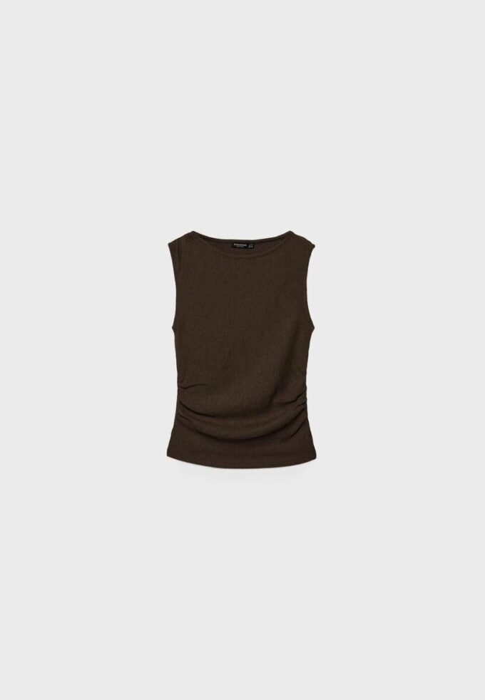 Tricou cu textură și pliuri Tricou cu textură și pliuri
