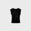 Tricou de bază ajustat cu volane Tricou de bază ajustat cu volane