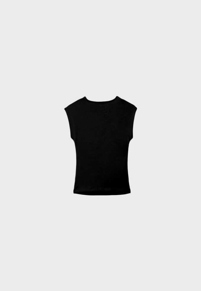 Tricou de bază ajustat cu volane Tricou de bază ajustat cu volane