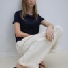 Tricou de bază cu croială regular și material gros Tricou de bază cu croială regular și material gros