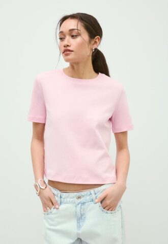 Tricou de bază cu croială regular și material gros
