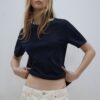 Tricou de bază cu croială regular și material gros Tricou de bază cu croială regular și material gros