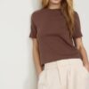 Tricou de bază cu croială regular și material gros Tricou de bază cu croială regular și material gros