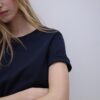 Tricou de bază cu croială regular și material gros Tricou de bază cu croială regular și material gros