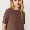 Tricou de bază cu croială regular și material gros Tricou de bază cu croială regular și material gros
