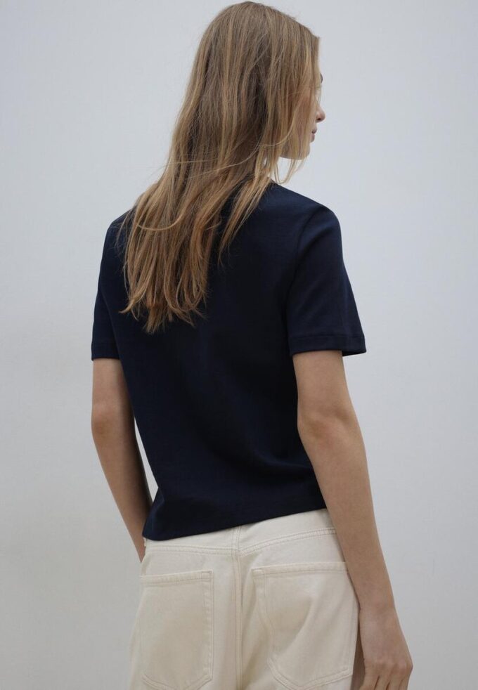 Tricou de bază cu croială regular și material gros Tricou de bază cu croială regular și material gros