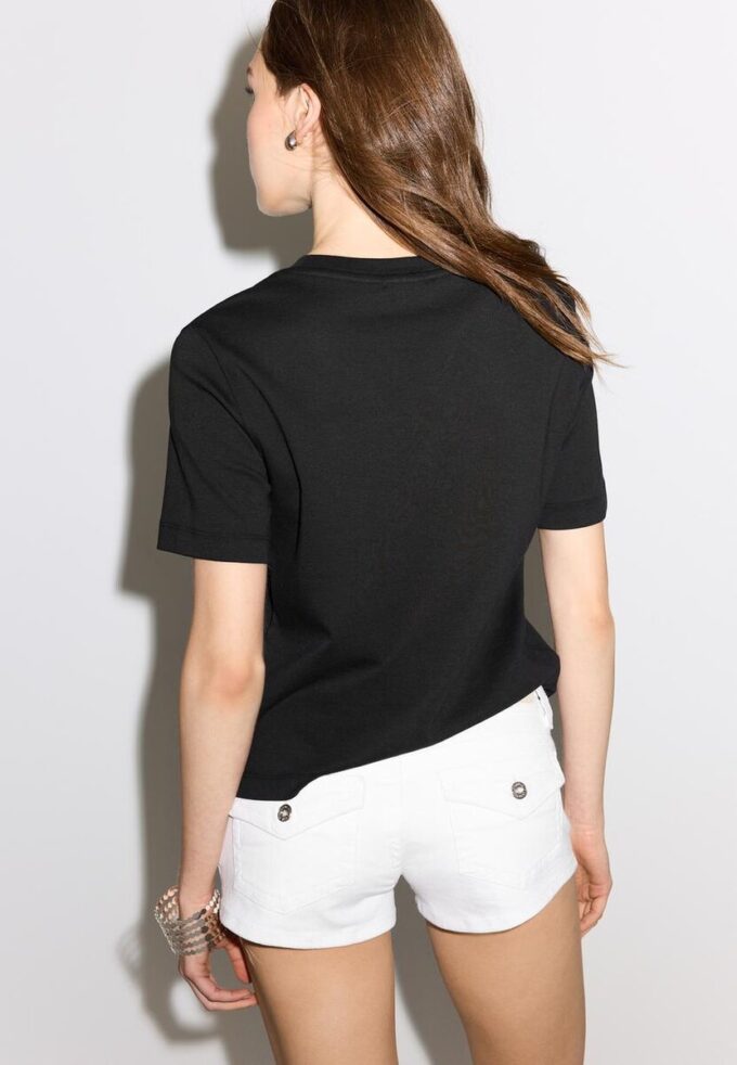 Tricou de bază cu croială regular și material gros Tricou de bază cu croială regular și material gros