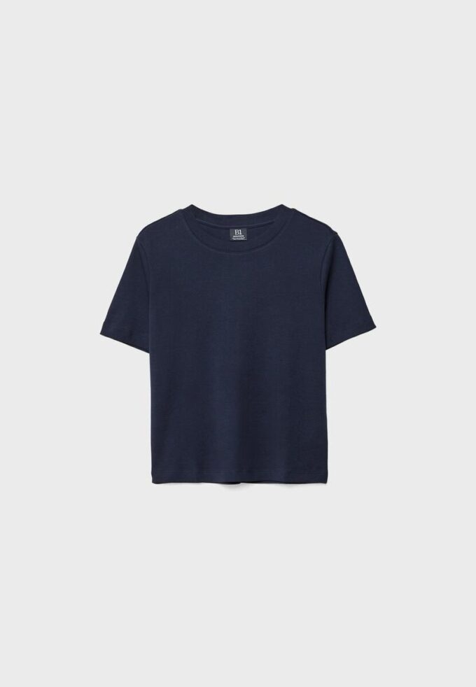 Tricou de bază cu croială regular și material gros Tricou de bază cu croială regular și material gros
