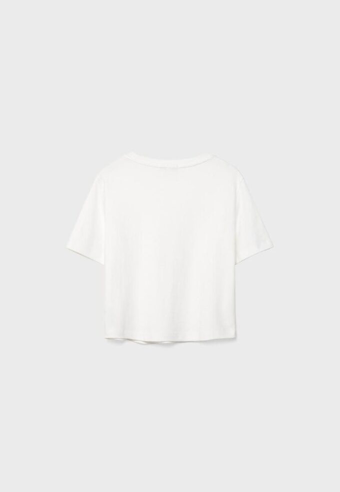 Tricou de bază cu croială regular și material gros Tricou de bază cu croială regular și material gros