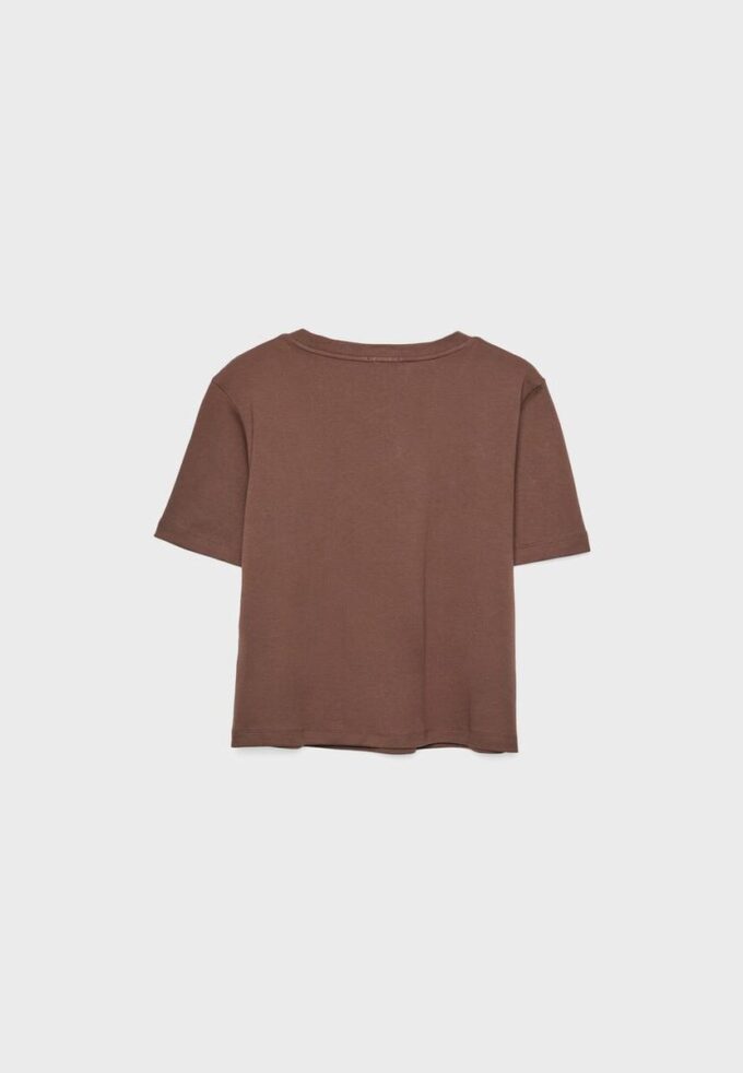 Tricou de bază cu croială regular și material gros Tricou de bază cu croială regular și material gros